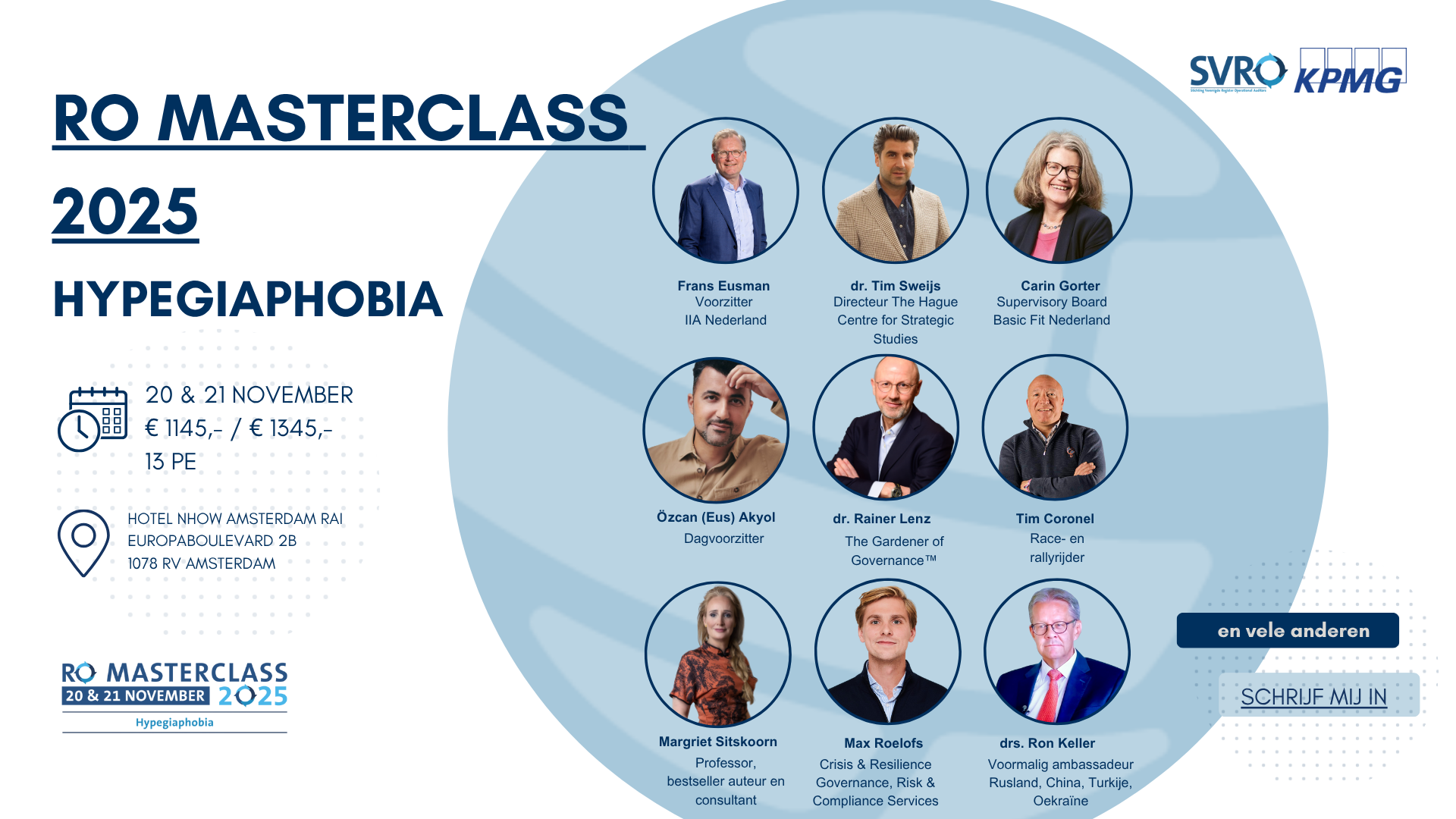 Sprekers tijdens de RO Masterclass 2025